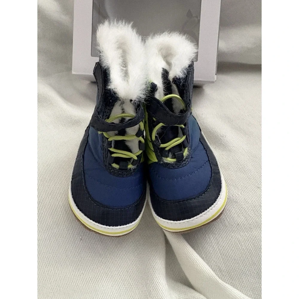 NEW ROBEEZ First Kicks Boys 6-9 Months Aspen Navy Booties ROBEEZ BABY SHOES - Picture 2 of 11